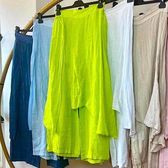 Italian Linen Pant Skirt - Picture 2 of 15